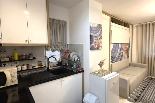 Shtepi ne shitje Apartament ne Tirane, Garsoniere, Mobilimi E mobiluar, Pagesa 84,000  Euro.