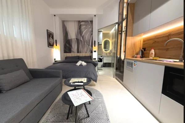 Shtepi me qera Apartament ne Tirane, Garsoniere, Mobilimi E mobiluar, Pagesa 450  Euro.