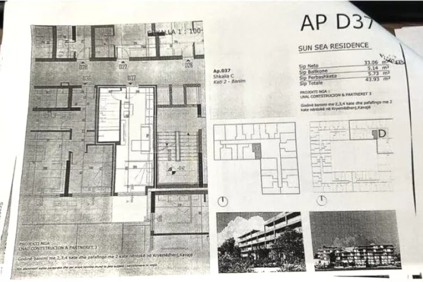Shtepi ne shitje Apartament ne Durres, Garsoniere, Mobilimi Bosh, pa mobiluar, Pagesa 54,000  Euro.