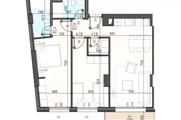 Shtepi ne shitje Apartament ne Tirane, 2+1, Mobilimi E mobiluar, Pagesa 208,000  Euro.
