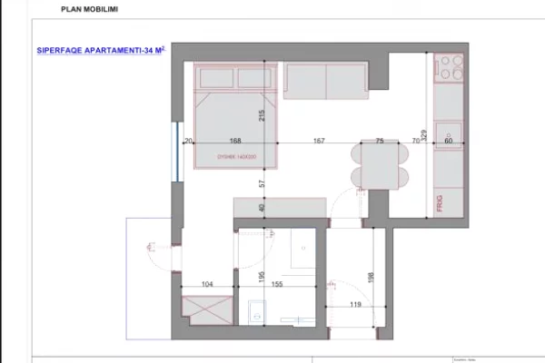 Shtepi ne shitje Apartament ne Tirane, Garsoniere, Mobilimi E mobiluar, Pagesa 120,000  Euro.