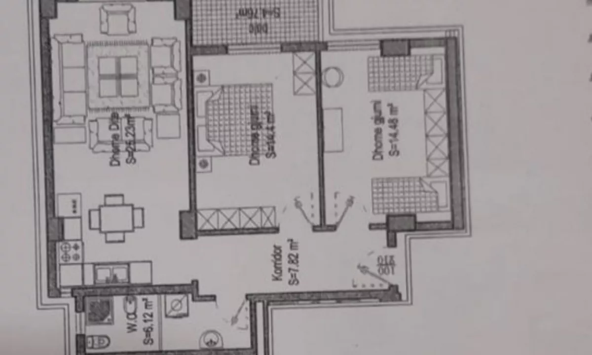 Shtepi ne shitje Apartament ne Tirane, 2+1, Mobilimi E mobiluar, Pagesa 115,000  Euro.