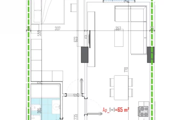 Appartamento in vendita a Tirana 1+1, Vuoto