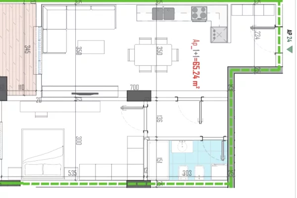 Appartamento in vendita a Tirana 1+1, Vuoto