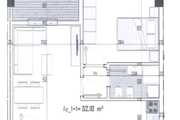 Apartment for sale in Tirana 1+1, Emty