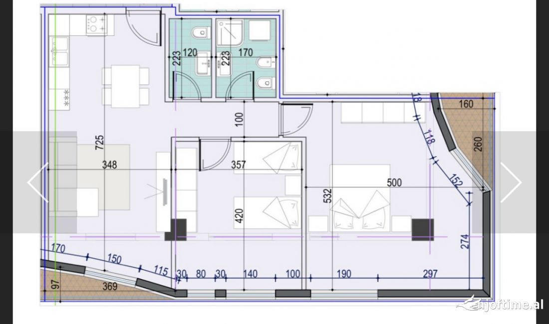 Shtepi ne shitje Apartament ne Tirane, 2+1, Mobilimi Bosh, pa mobiluar, Pagesa 230,000  Euro.