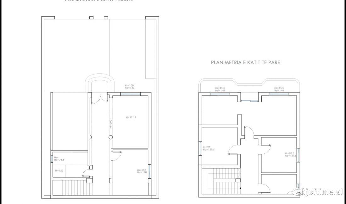 Jepet vile 2 kateshe me qera tek parku olimpik , e pershtatshme per zyra, klinik etj