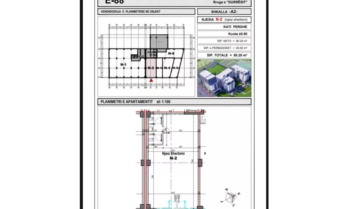 NJESI KOMERCIALE PER SHITJE TEK KOMPLEKSI E-88 NE LAPRAKE!