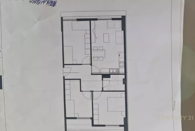 Shtepi ne shitje Apartament ne Tirane, 3+1, Mobilimi Bosh, pa mobiluar, Pagesa 130,000  Euro.