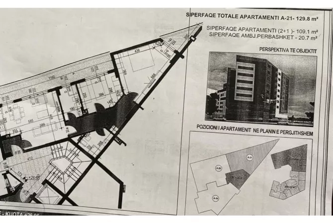 Shtepi ne shitje Apartament ne Tirane, 2+1, Mobilimi Bosh, pa mobiluar, Pagesa 156,000  Euro.