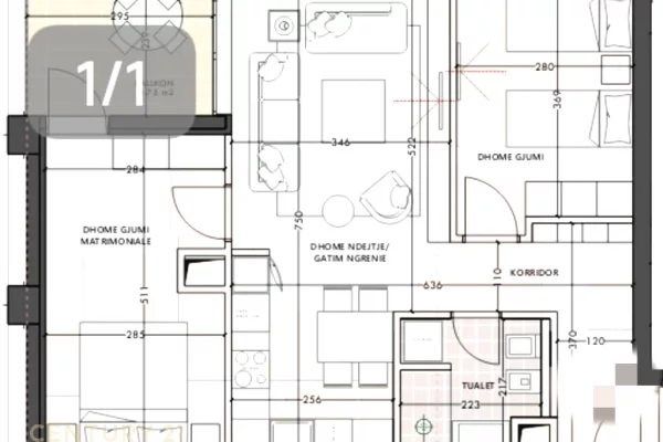 Appartamento in vendita a Valona 2+1, Vuoto