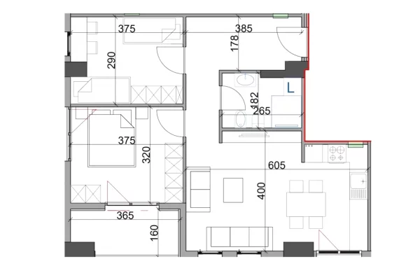 Appartamento in vendita a Tirana 2+1, Vuoto