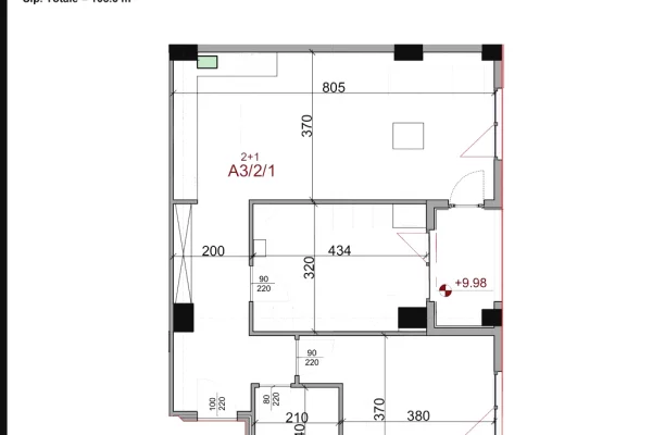Shtepi ne shitje Apartament ne Tirane, 2+1, Mobilimi Bosh, pa mobiluar, Pagesa 180,200  Euro.