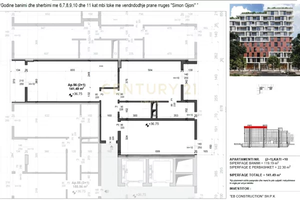 Shtepi ne shitje 2+1 ne Tirane - 205,000 Euro