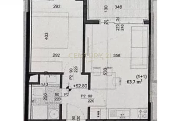 Shtepi ne shitje Apartament ne Tirane, 1+1, Mobilimi Bosh, pa mobiluar, Pagesa 180,000  Euro.