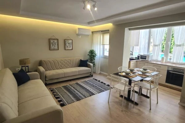 Shtepi me qera Apartament ne Tirane, 1+1, Mobilimi E mobiluar, Pagesa 75,000  Leke.