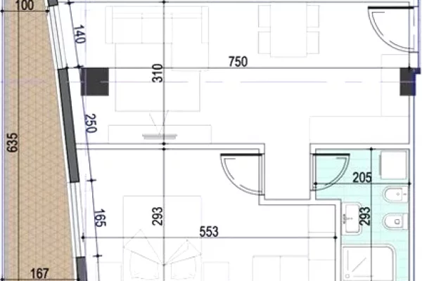 ✅ Ambient per zyra me Qera te Mine Peza godina Golden Tower (siperfaqe 69.5m2, kati 3 teknik)