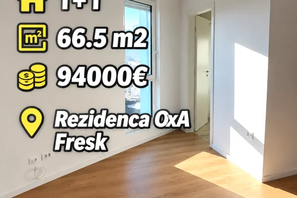 SHITET APARTAMENT 1+1 – REZIDENCA OXA, FRESK