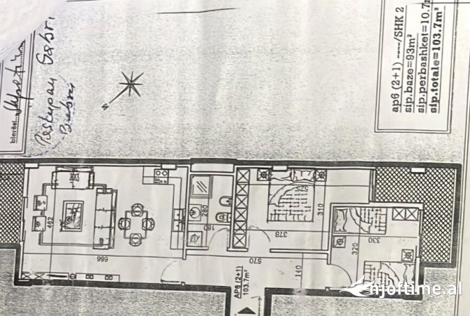 SHITET APARTAMENT 2+1+2 NE ASTIR!