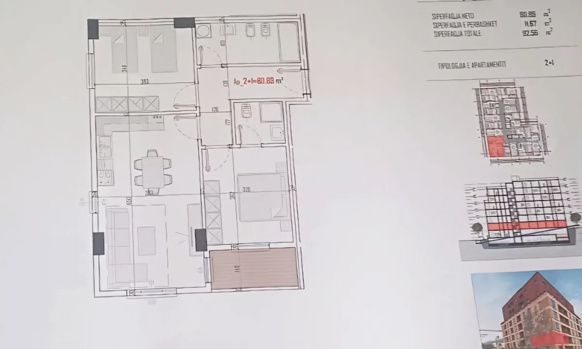 Appartamento in vendita a Tirana 2+1, Vuoto