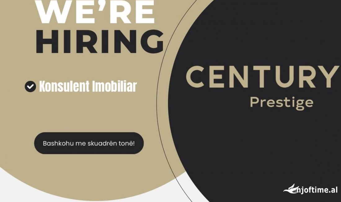 Njoftime Pune ne Tirane, Profesioni Konsulent Imobiliar , Fillestar/Pak eksperience, Pagesa Me Marreveshje.