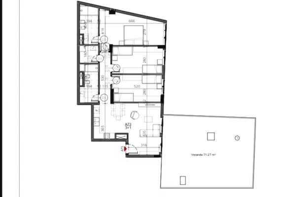 Shtepi ne shitje Apartament ne Tirane, 3+1, Mobilimi Bosh, pa mobiluar, Pagesa 334,800  Euro.