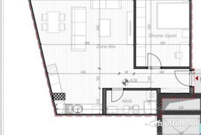 Appartamento in vendita a Tirana 1+1, Vuoto