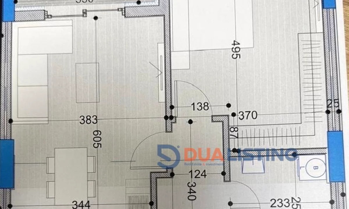 Shtepi ne shitje Apartament ne Tirane, 1+1, Mobilimi Bosh, pa mobiluar, Pagesa 74,100  Euro.