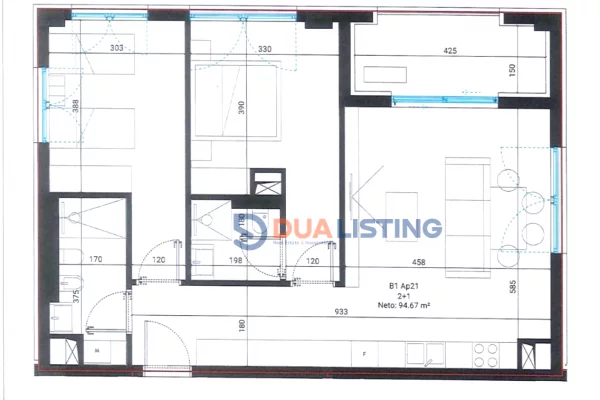 Appartamento in vendita a Himara 2+1, Vuoto