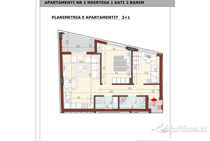 Shtepi ne shitje Apartament ne Tirane, 2+1, Mobilimi E mobiluar, Pagesa 250,000  Euro.