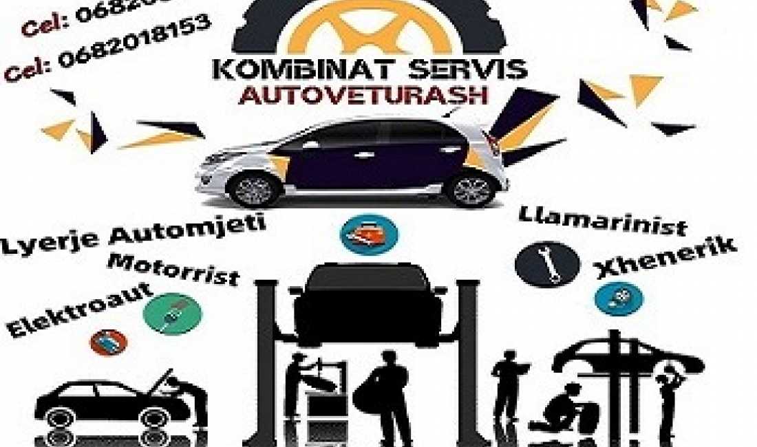 Kombinat Servis Autoveturash ofron sherbime per  Lyerje Makinash, Stukime, Lucidim, Llamarinist ETJ.