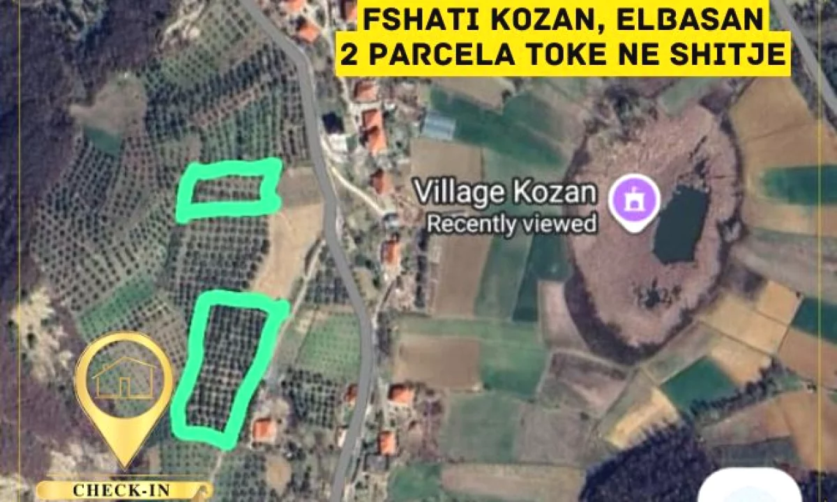Toke 8 Euro metri, Fshati Kozan Elbasan