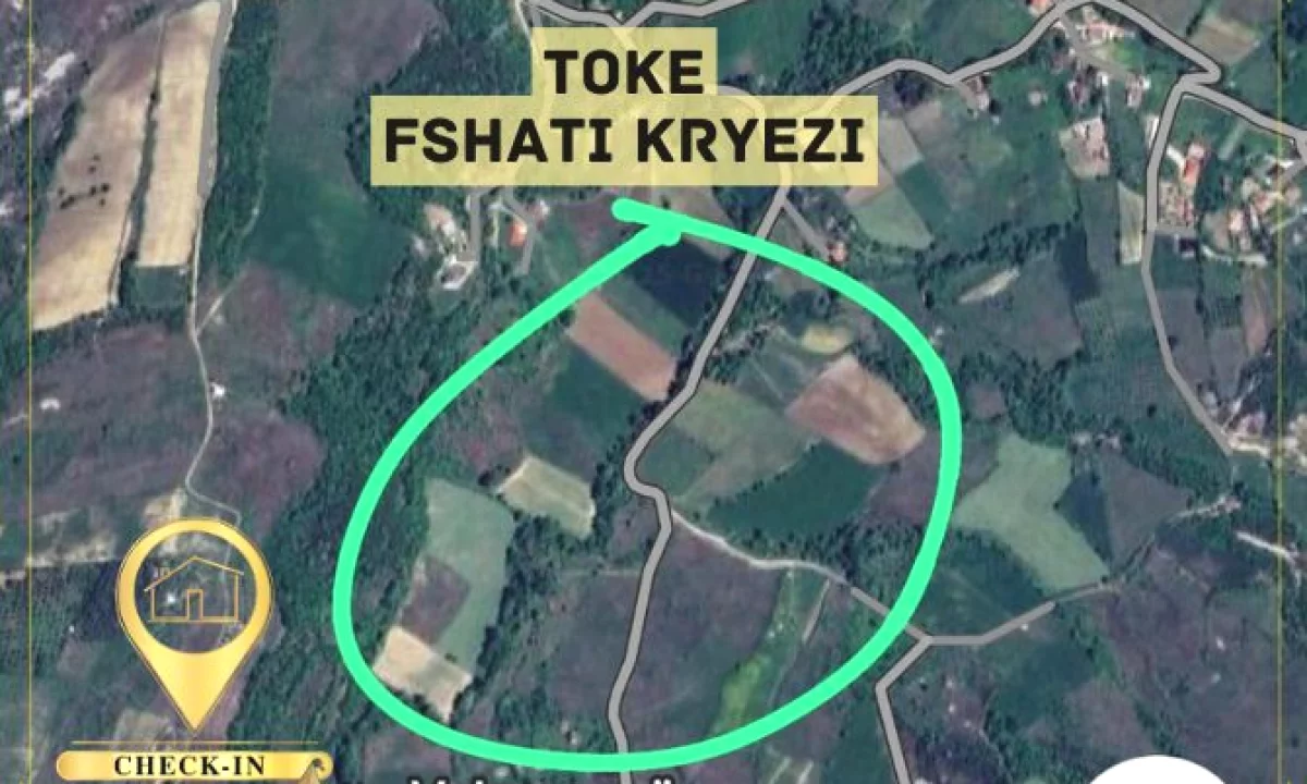 Shitet toke 3,000 m2 ne Fshatin Kryezi, Tirane