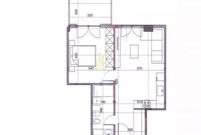 Shtepi ne shitje Apartament ne Tirane, 1+1, Mobilimi Bosh, pa mobiluar, Pagesa 106,856  Euro.