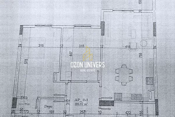 Appartamento in vendita a Tirana 2+1, Vuoto