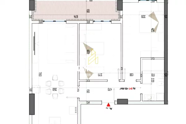 Shtepi ne shitje Apartament ne Tirane, 2+1, Mobilimi Bosh, pa mobiluar, Pagesa 125,000  Euro.