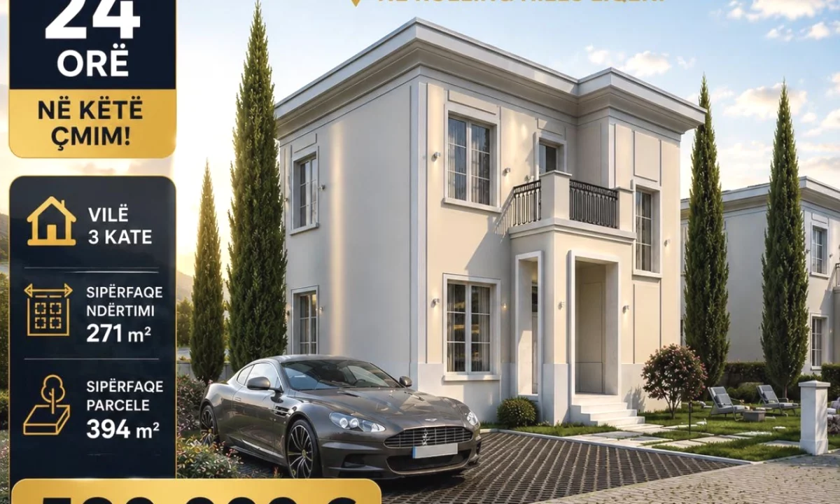 Shtepi ne shitje Vila Luksoze ne Tirane, 4+1, Mobilimi Bosh, pa mobiluar, Pagesa 580,000  Euro.