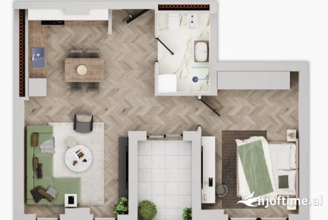 Appartamento in vendita a Tirana 1+1, Vuoto