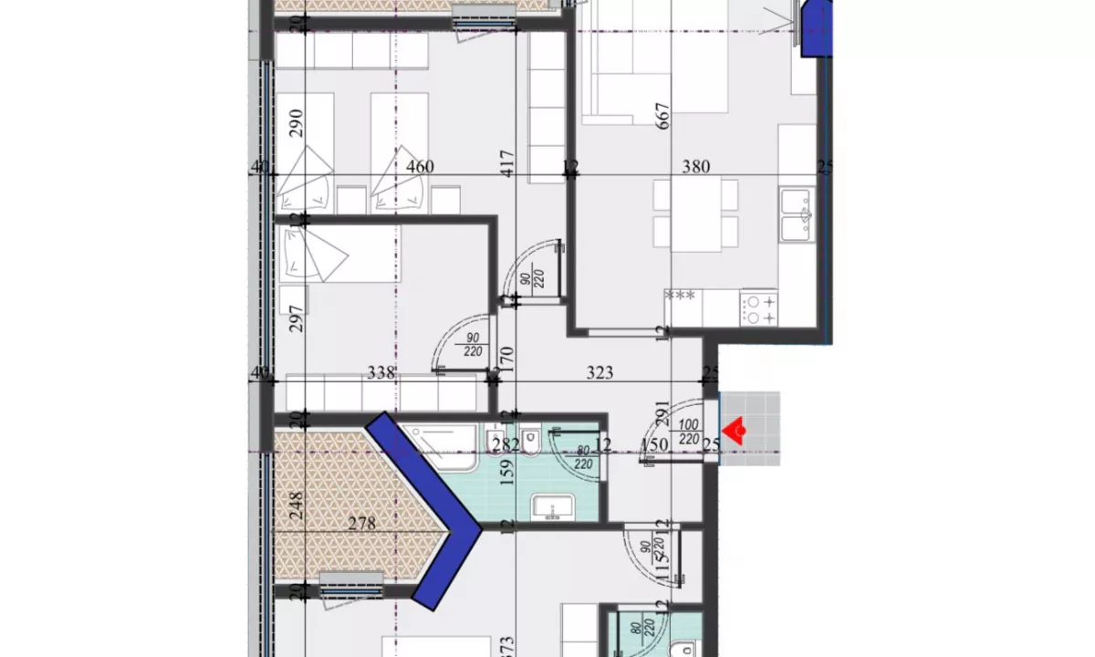 Apartment for sale in Tirana 3+1, Emty