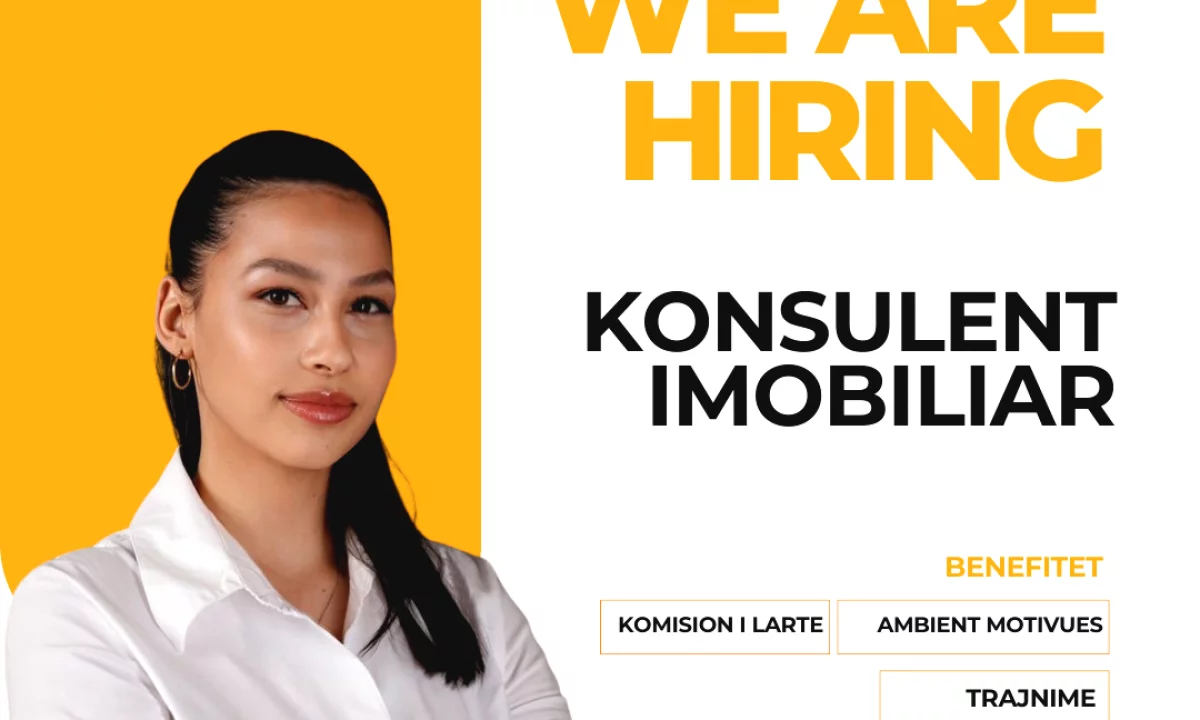 Njoftime Pune ne Tirane, Profesioni Konsulent Imobiliar , Me eksperience, Pagesa 50,000  Leke.