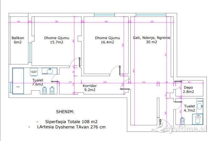 Ambiente Commerciale in Affitto 2+1 a Tirana - 1,200 Euro