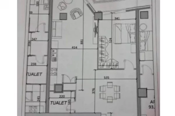 House for Sale Apartment in Tirana, 1+1, Furniture Emty, Payment 450,000  Euro.