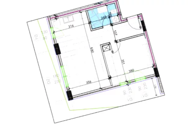 Shtepi ne shitje Apartament ne Tirane, 1+1, Mobilimi Bosh, pa mobiluar, Pagesa 101,700  Euro.