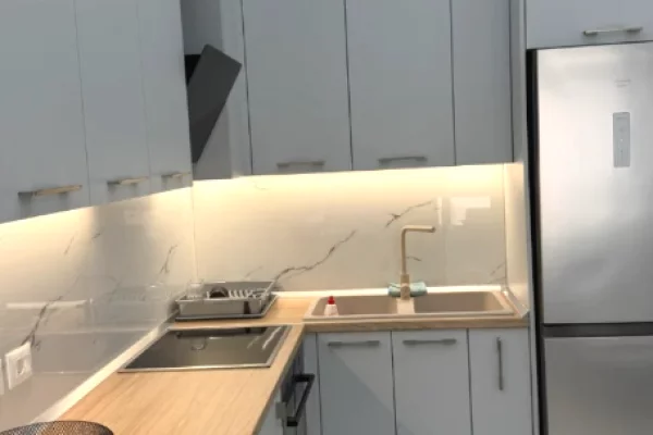 Shtepi me qera Apartament ne Tirane, 1+1, Mobilimi E mobiluar, Pagesa 600  Euro.