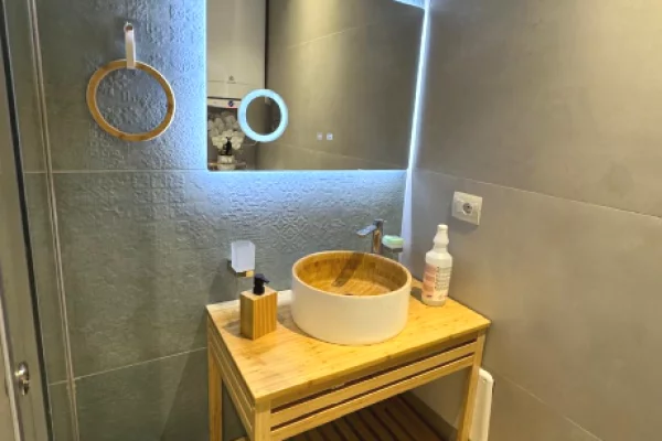 Shtepi me qera Apartament ne Tirane, 1+1, Mobilimi E mobiluar, Pagesa 800  Leke.