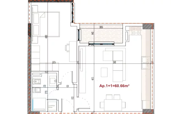 Tirane, shitet apartament 1+1 Kati 6, 70 m² 84.072 € (Paskuqan)