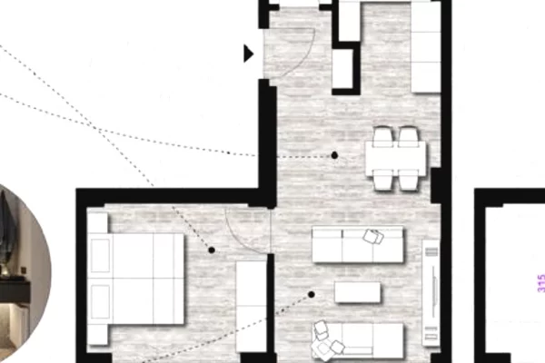 Appartamento in vendita a Tirana 1+1, Vuoto