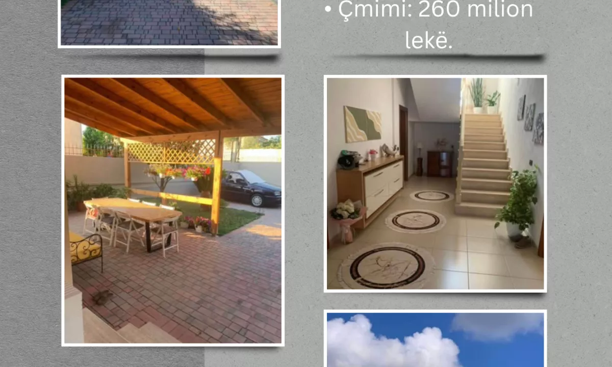 Shtepi ne shitje Duplex(shtepi me 2 kate) ne Durres, 4+1, Mobilimi E mobiluar, Pagesa 26,000,000  Leke.