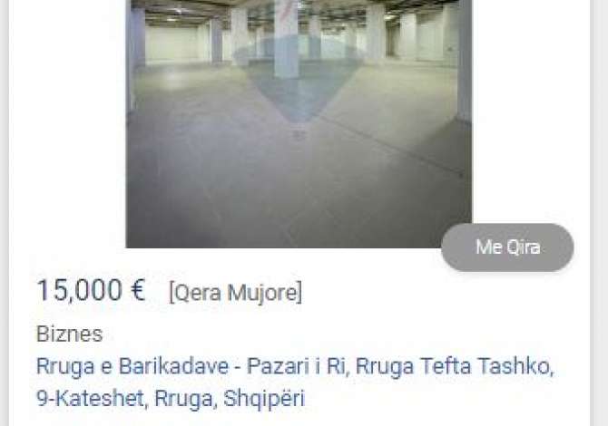 Ambient biznesi me qera 1+1 ne Tirane - 15,000 Euro