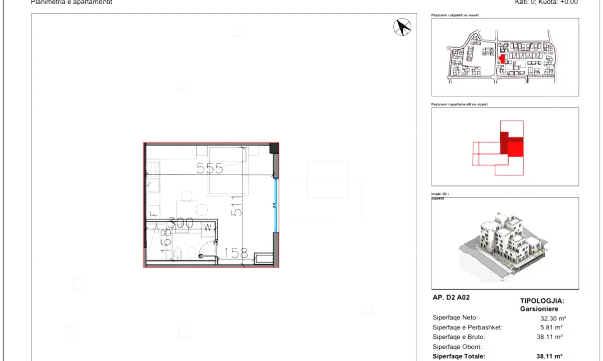 Shtepi ne shitje Apartament ne Vlore, Garsoniere, Mobilimi Bosh, pa mobiluar, Pagesa 106,700  Euro.